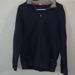Navy pullover zip up